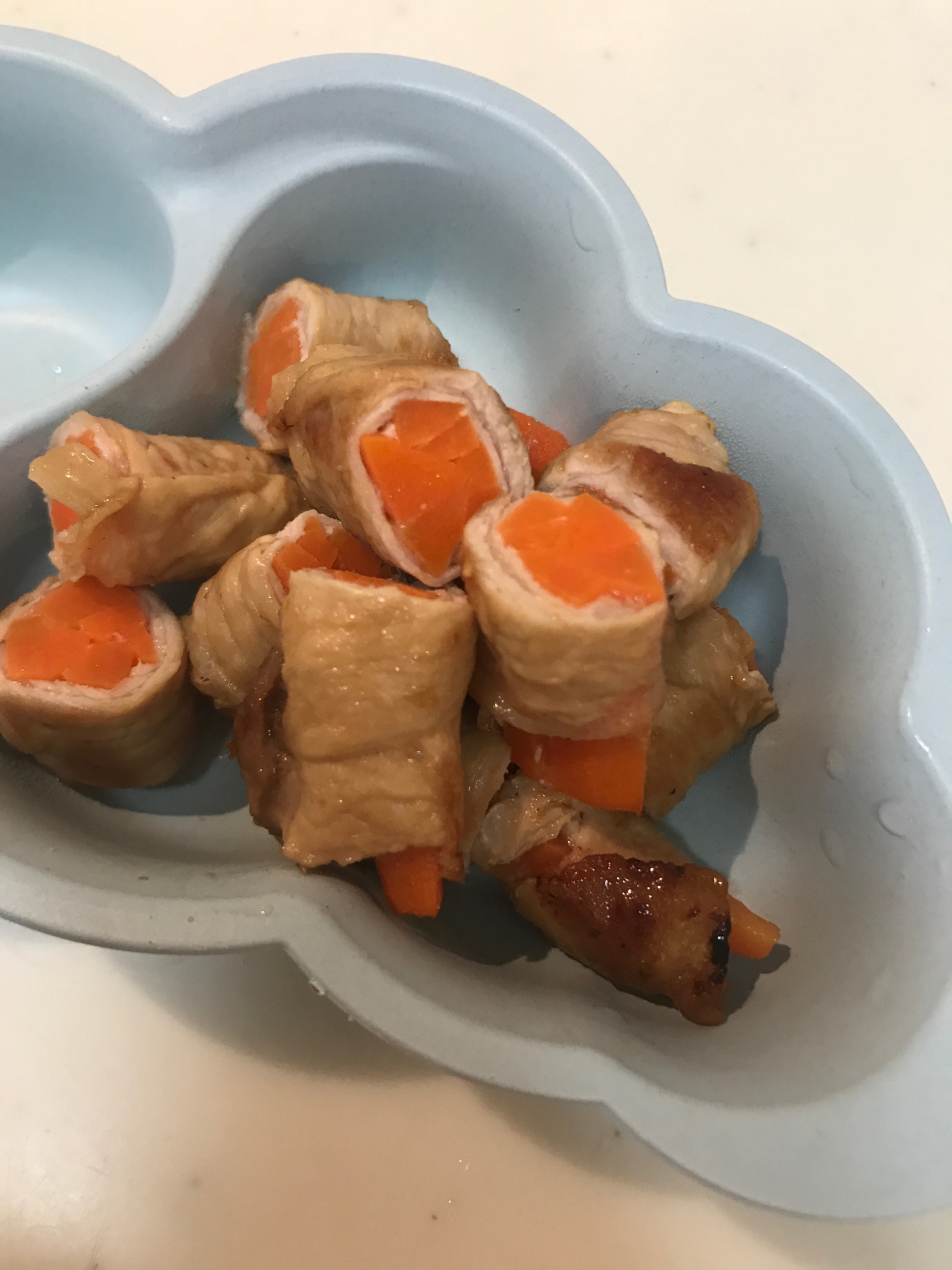 プチ肉巻きにんじん 幼児食 家族のお弁当にも レシピ 作り方 By Yumi 02 楽天レシピ