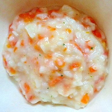 離乳食後期 鮭と3種の野菜入りクリームお粥 レシピ 作り方 By J Mammy 楽天レシピ 離乳食後期 鮭と3種の野菜入りクリームお粥 レシピ 作り方 By J Mammy 楽天レシピ