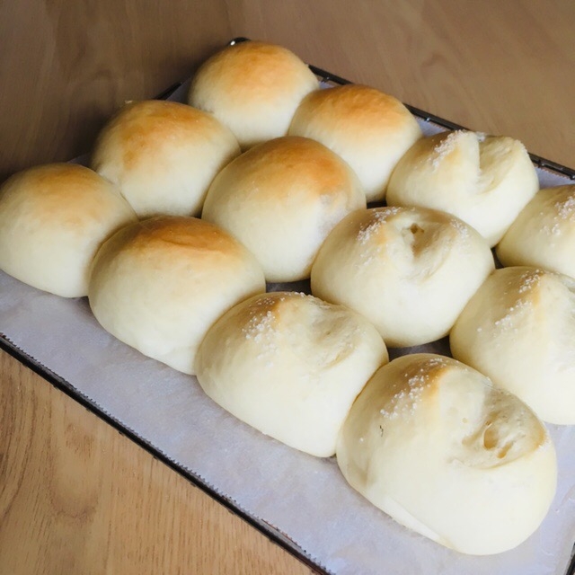 Hbで 冷蔵庫発酵で簡単もっちり 丸パン レシピ 作り方 By ぽちずし 楽天レシピ