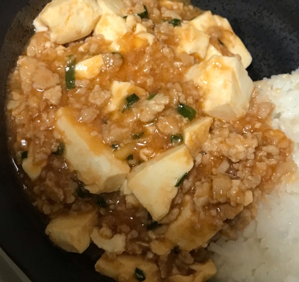 生姜なくて玉ねぎで代用！オイスタ入り麻婆豆腐