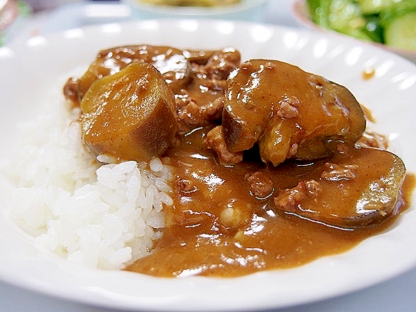 ナスとひき肉のカレー