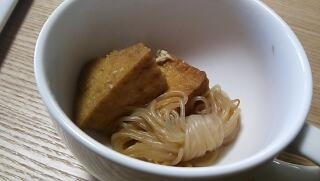 ちぎり厚揚げの煮物✿めんつゆで簡単に!