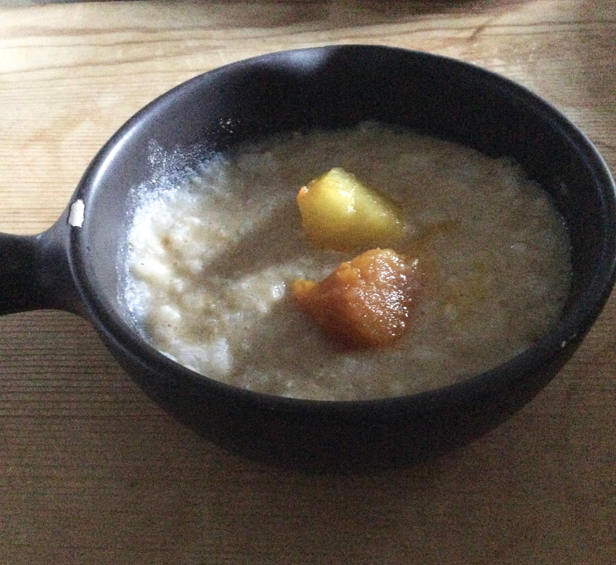 かぼちゃパイナップル乗せ♡そば粉入りおじや♪