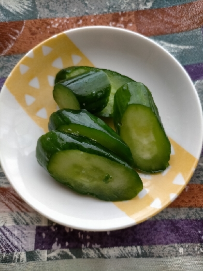 麺つゆで胡瓜の漬物