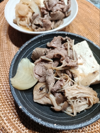 【定番】フライパンでササッと♪肉豆腐