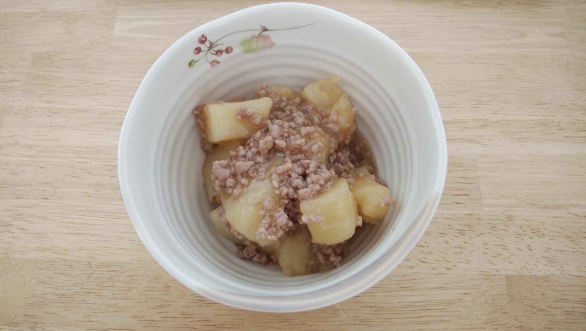 ジャガイモの挽き肉あんかけ♪