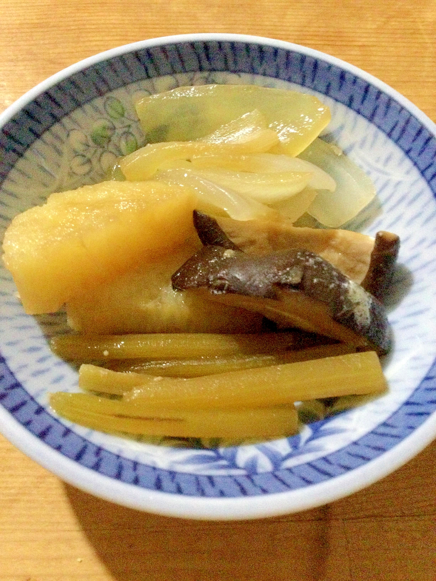 ふき長芋椎茸玉ねぎの煮物♪