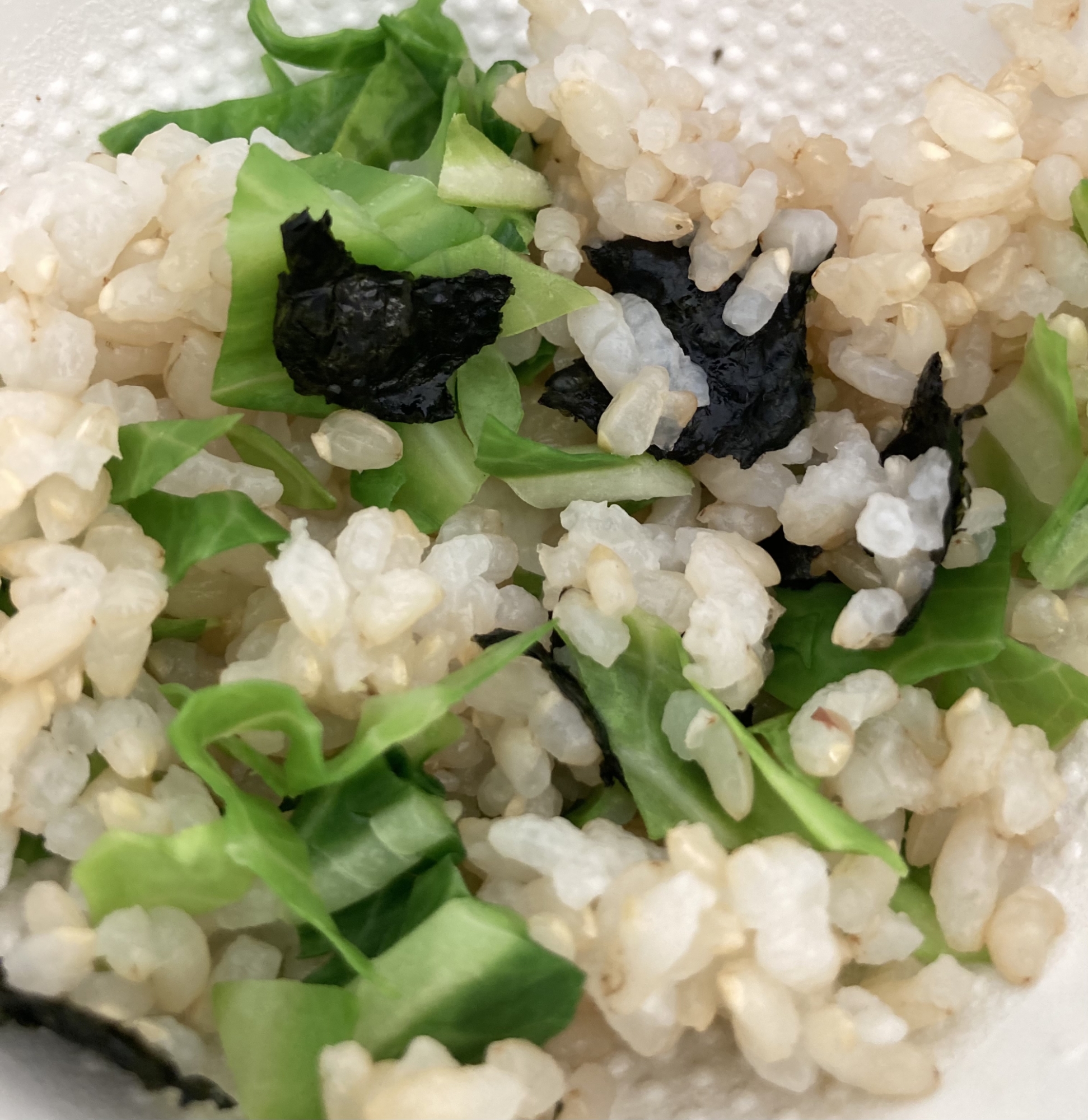 子ども用の海苔キャベ玄米ご飯！