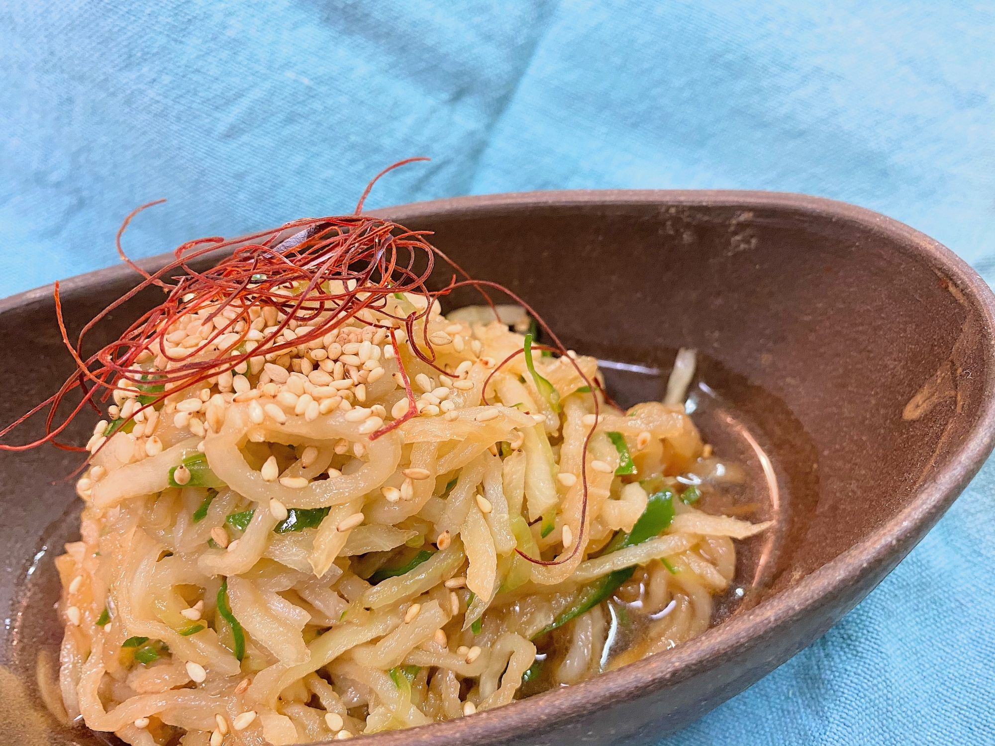 【食感がクセになる！】切干し大根の中華サラダ