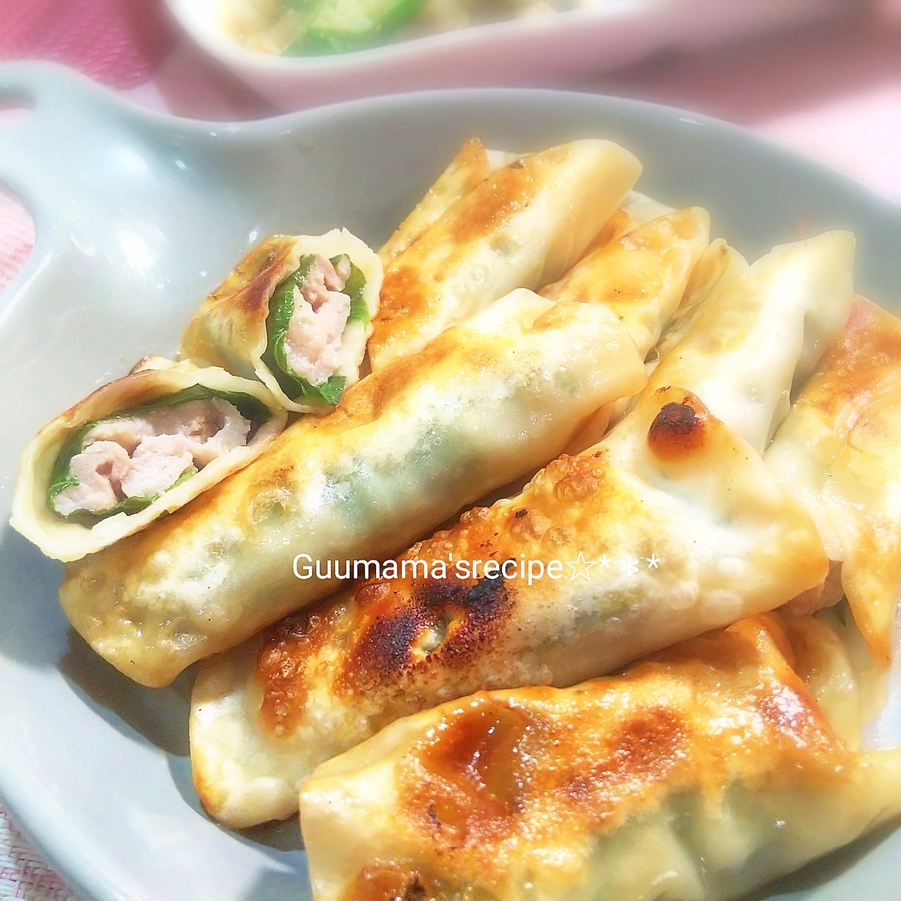 包丁不要♡折りたたむだけ♡大葉が香る簡単餃子