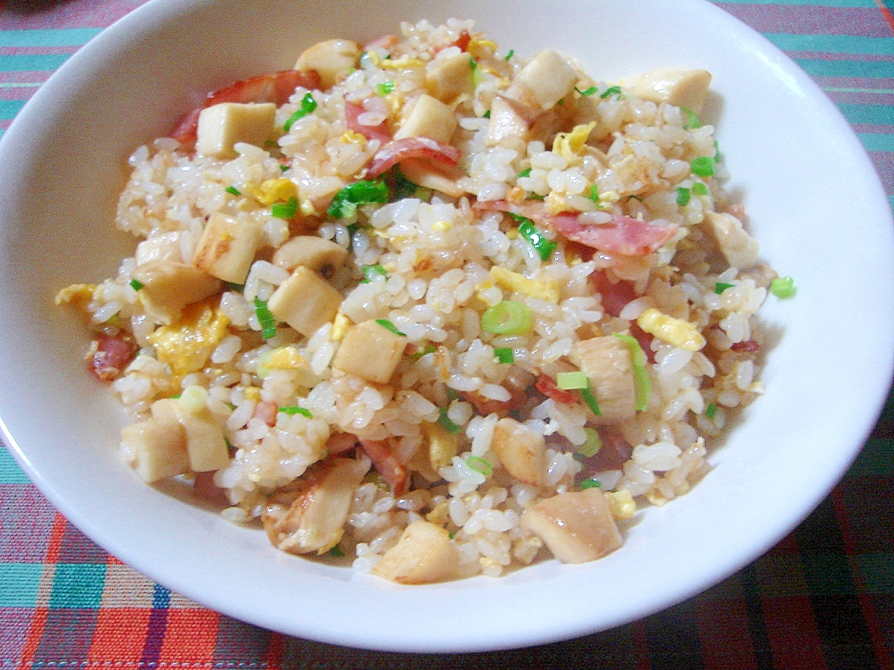 エリンギとベーコンのバター醤油チャーハン レシピ 作り方 By 四月のヒーロー 楽天レシピ