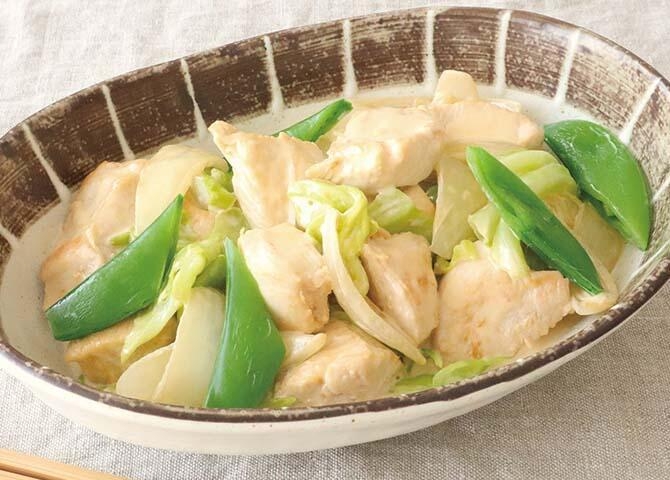 鶏むね肉のマヨぽん炒め