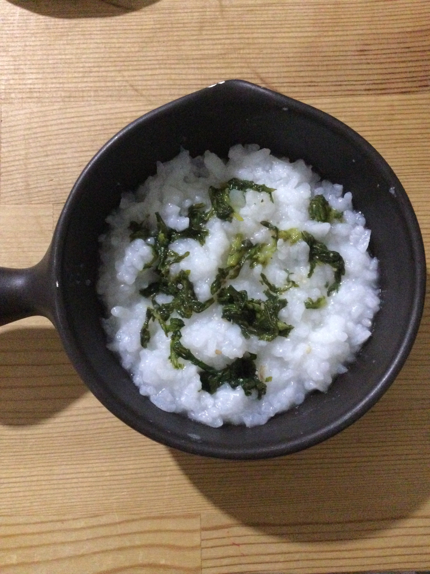 春菊入り温めご飯♪