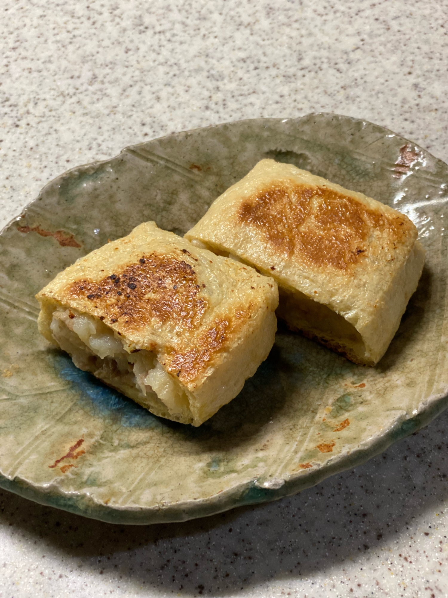 【コロッケのタネ】からの、キツネ焼き。