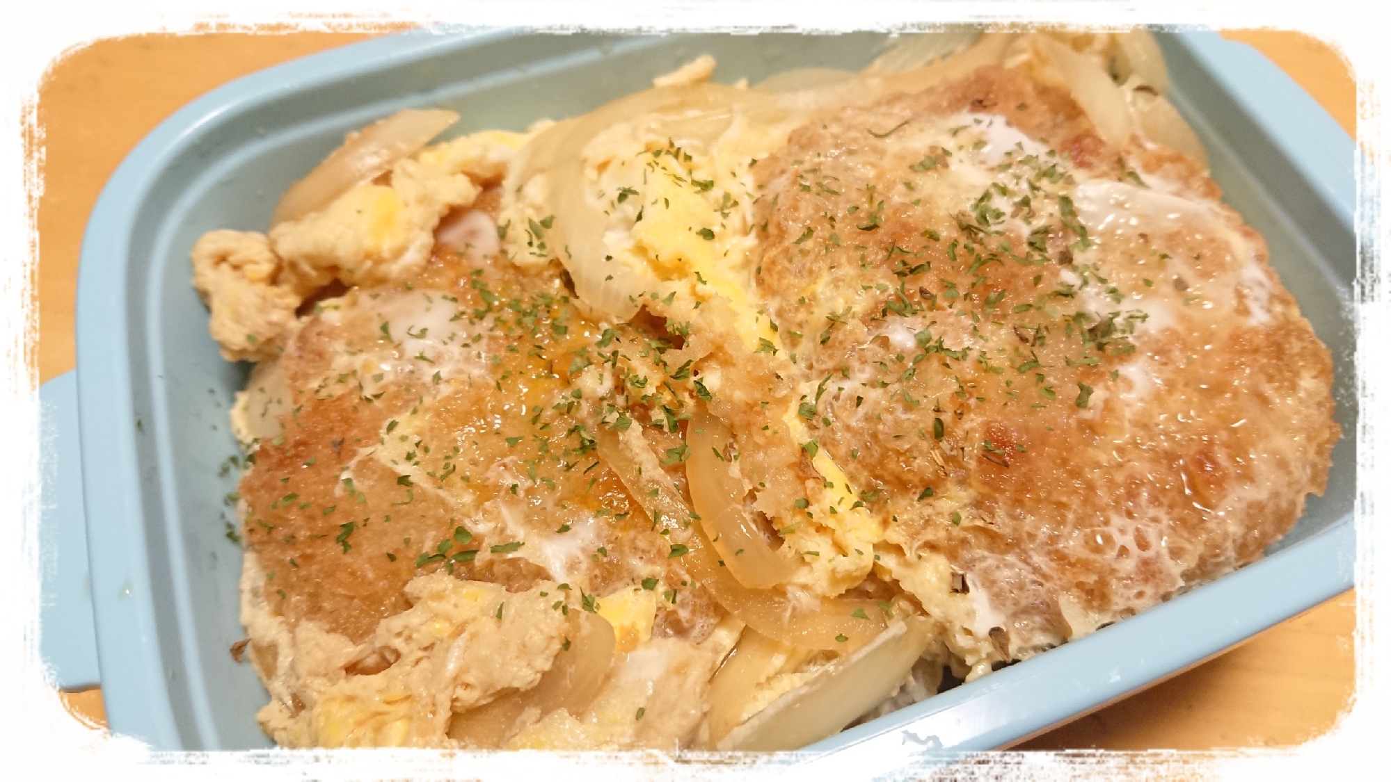 手抜き弁当☆コロッケの卵とじ丼