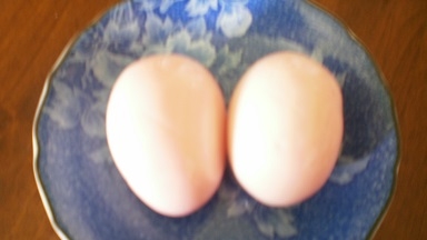 桜色のゆで卵