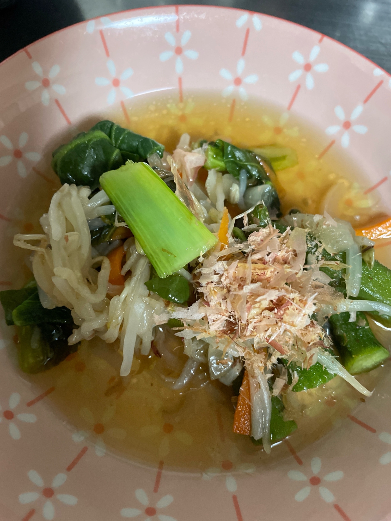 ほうれん草ともやしにんじんの煮浸し