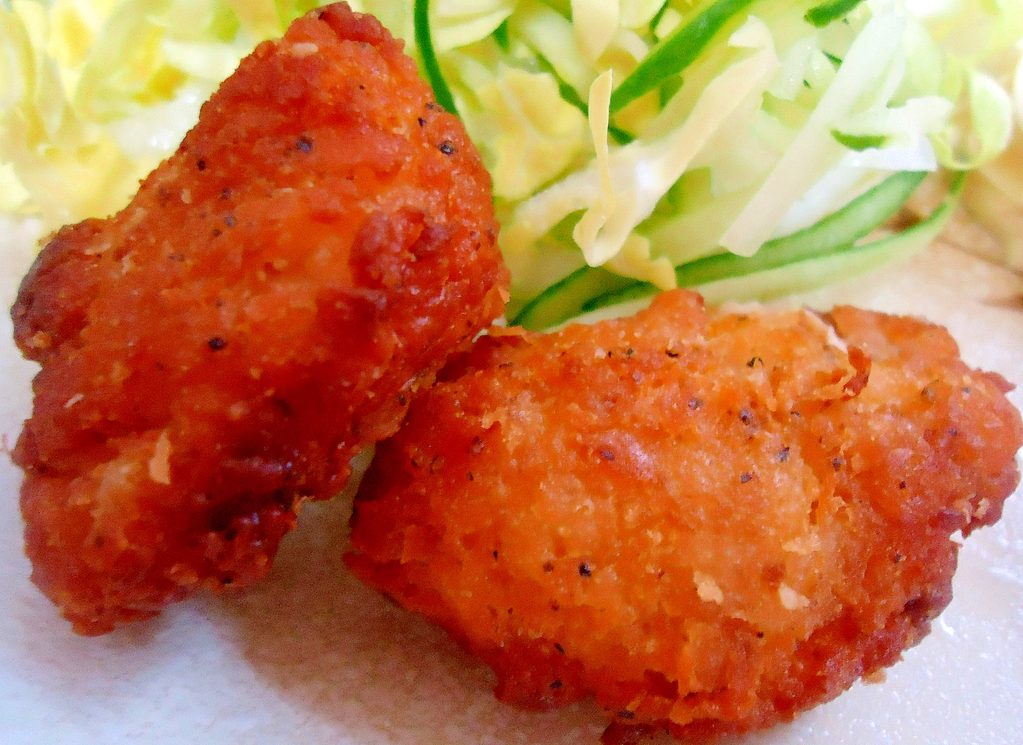 ほぐしチキンの唐揚げ（煮物リメイク）