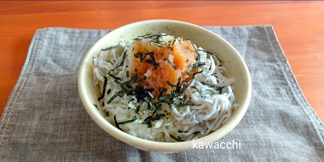 簡単♡大根おろしとレモンのしらす丼