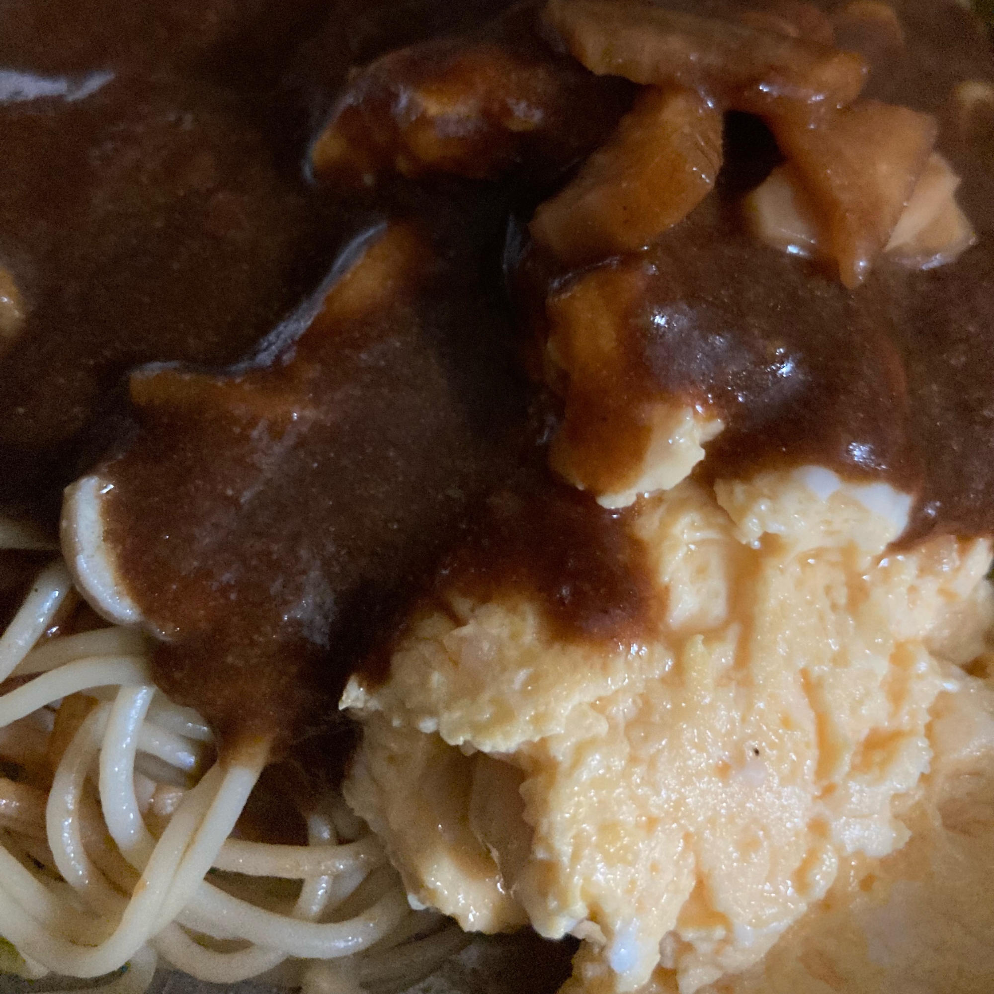 オムカレーパスタ