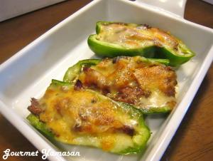 材料3つだけ☆さんま缶&チーズのピーマン詰め