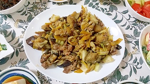 娘が作る なすと椎茸とキャベツのみそ野菜炒め レシピ 作り方 By Ayaka 楽天レシピ