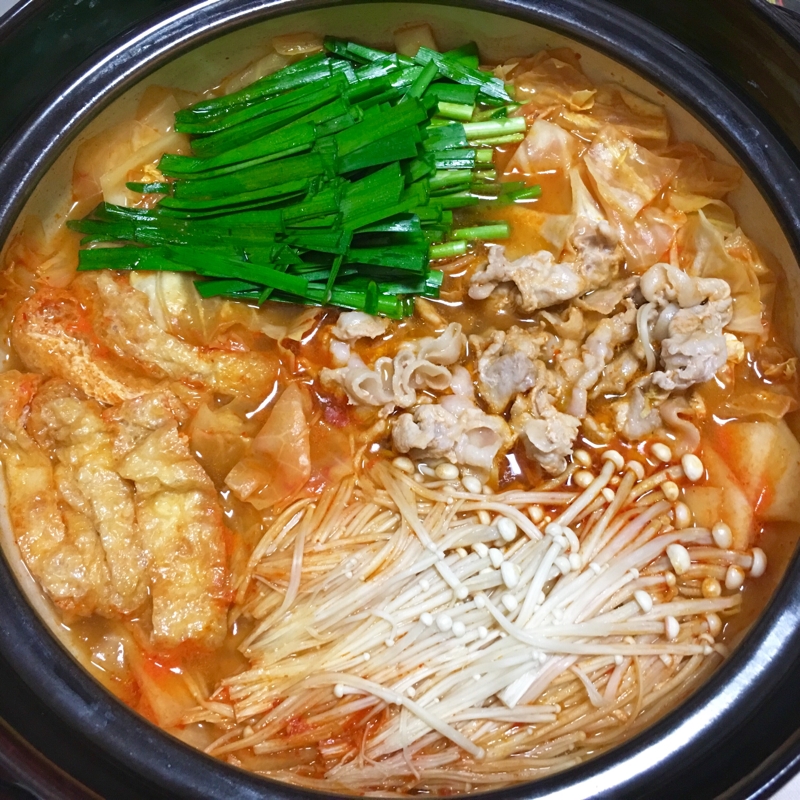 鍋スープでキャベツ消費 大根えのきの豚キムチ鍋 レシピ 作り方 By Kuuuma 楽天レシピ