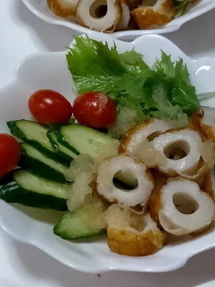 miminaomomoさん♪こんばんは☆
水菜・竹輪・サラダでレシピ☆検索～ヒット！とっても美味しくてまたリピします(*^^*)♡玉ねぎのドレッシング大好きに☆