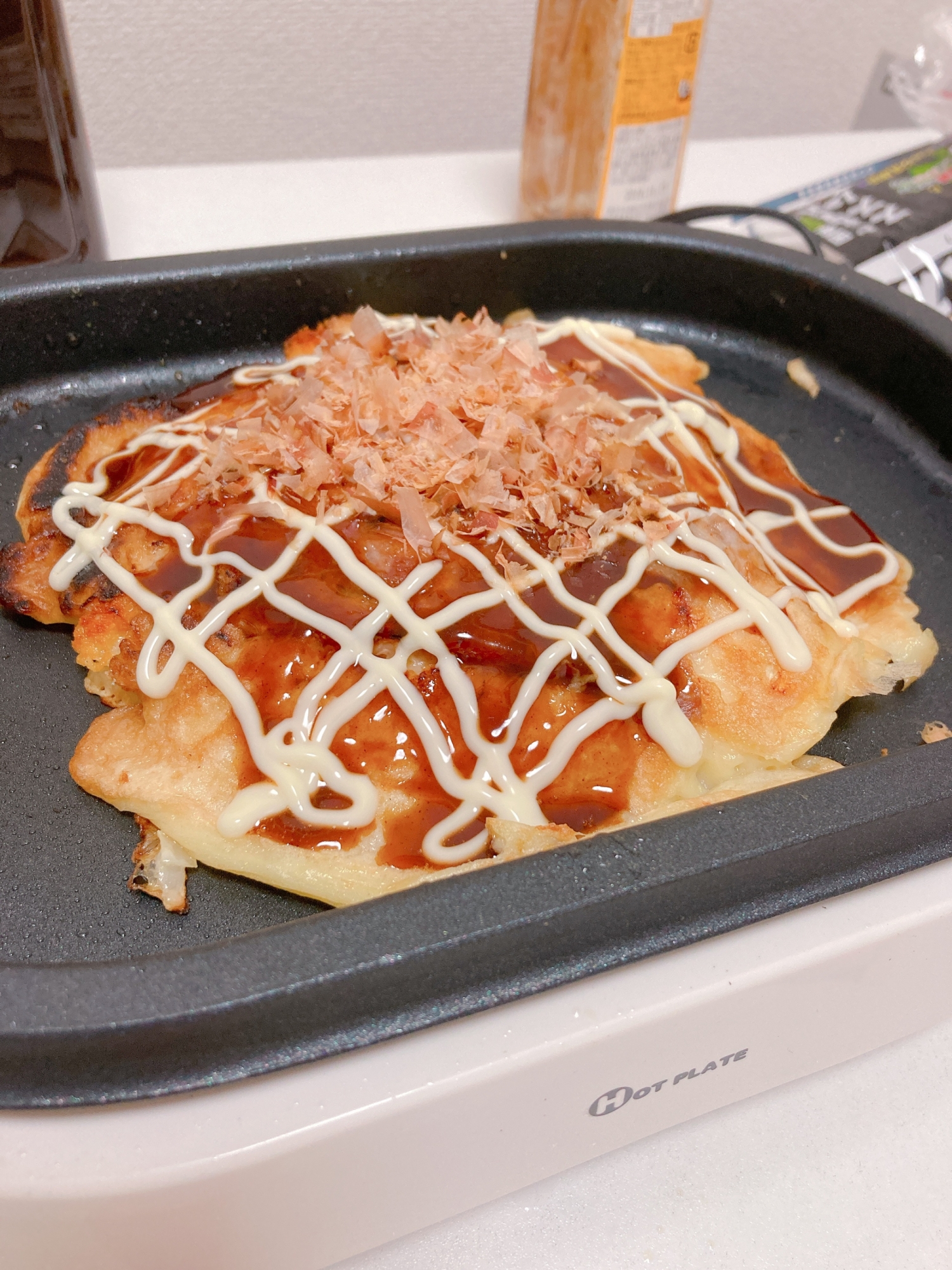 チーズ！もち！キムチ！のお好み焼き