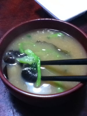 シジミと小松菜の味噌汁