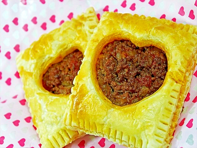 バレンタインに!❤ハートのミートパイ❤