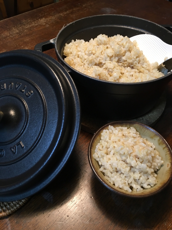 玄米 ストウブ炊飯