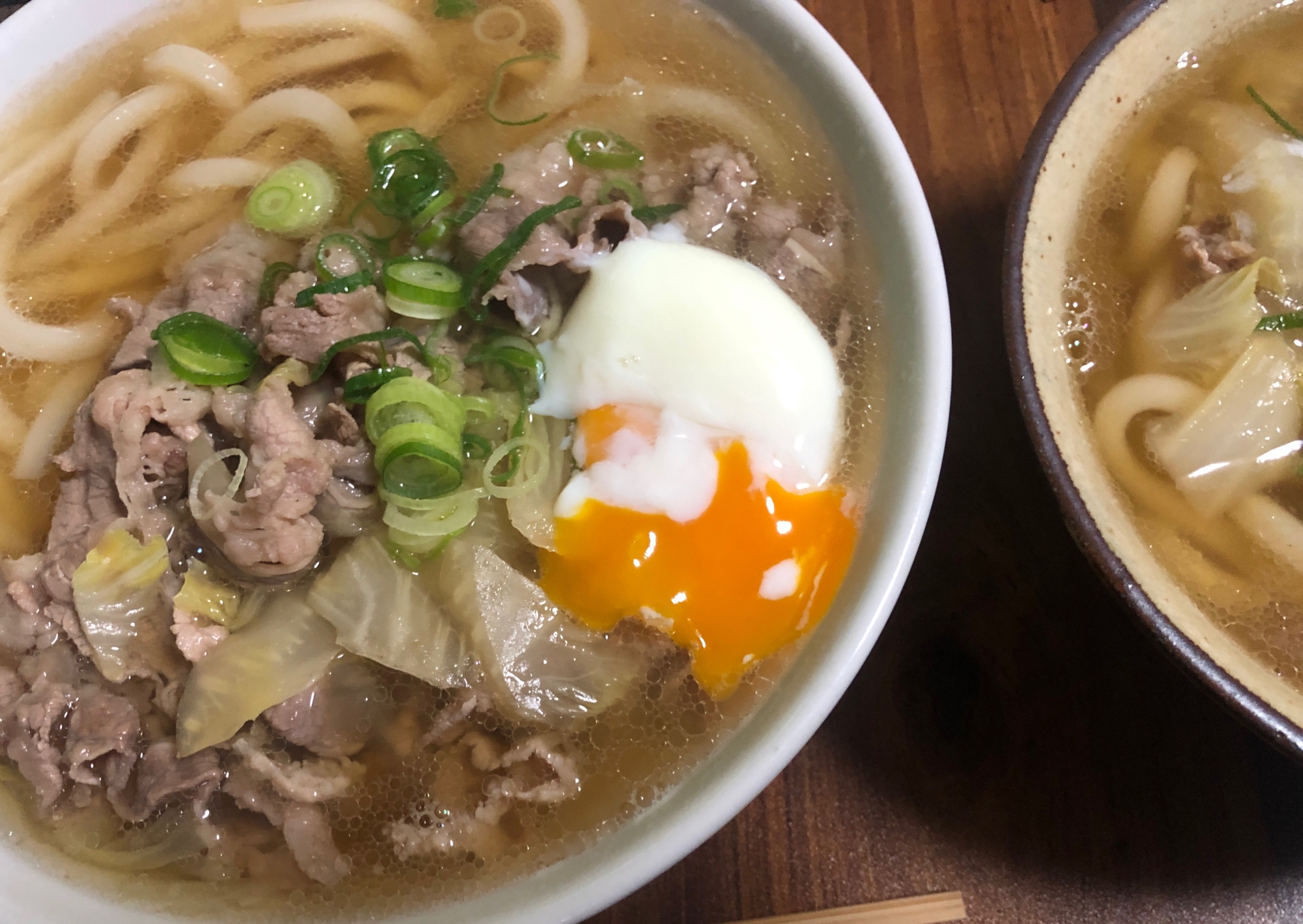 温玉入り♪年越し肉うどん