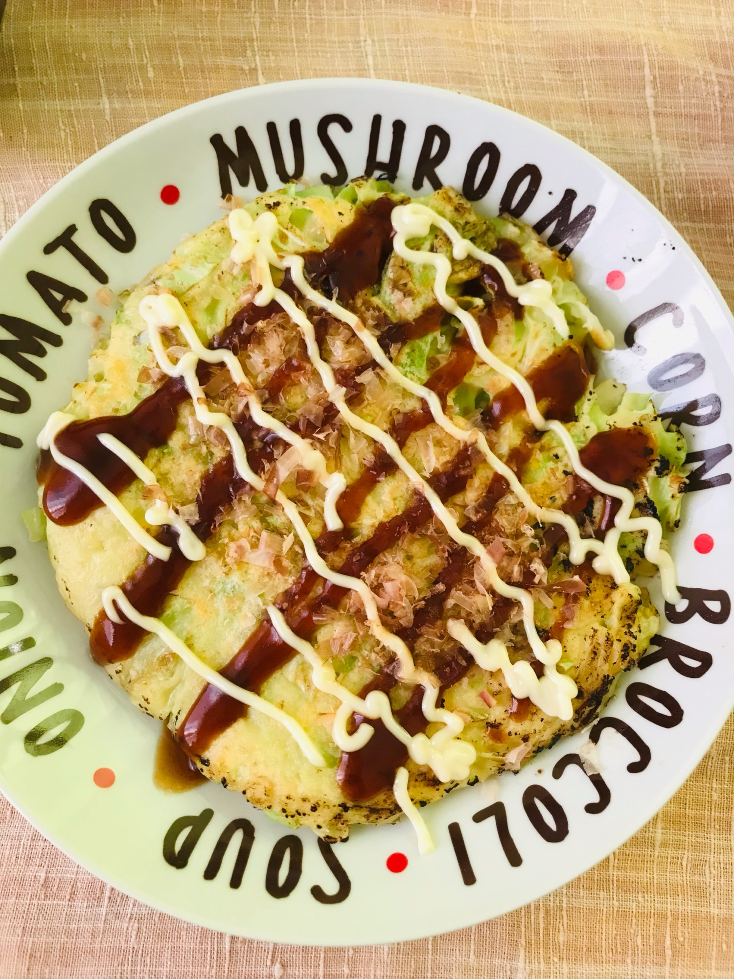 チーズin米粉のお好み焼き