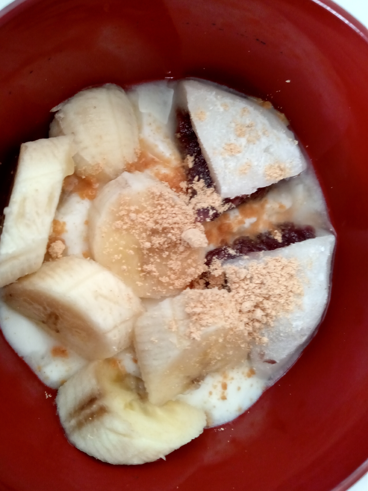 大福とバナナのヨーグルト