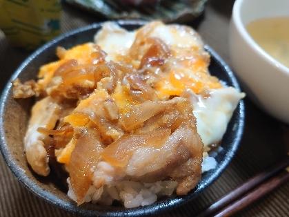 豚丼リメイク レンジで豚の卵とじ丼