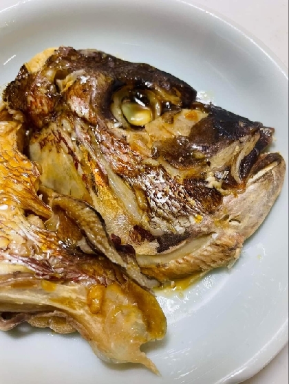 【釣り魚料理】天然真鯛の兜煮