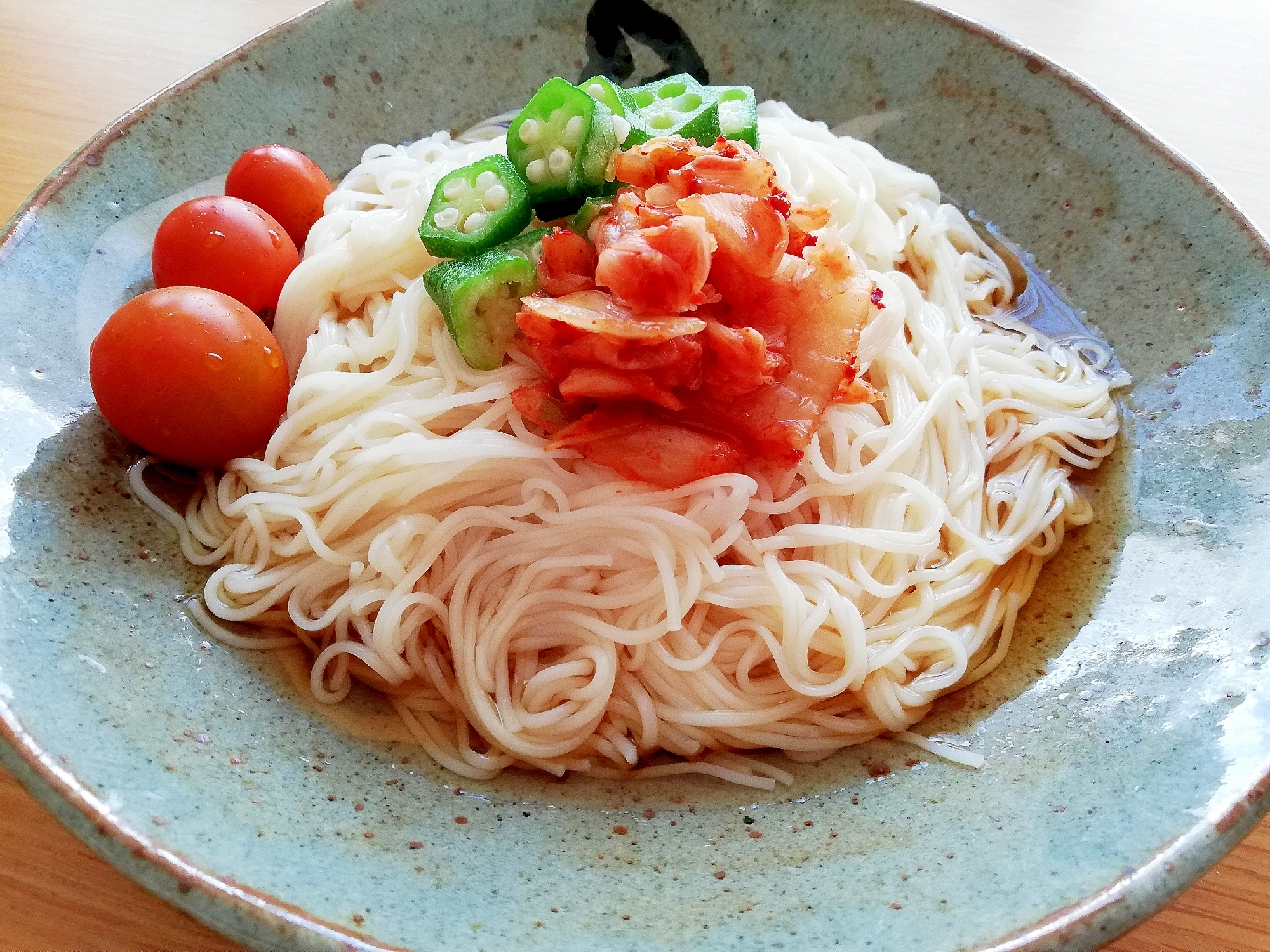 ぶっかけキムチそうめん