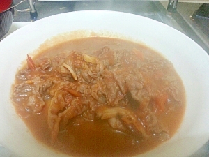 【肉料理】牛肉のトマト煮込み