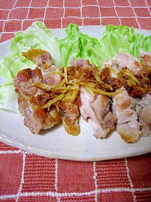 しょうが＆梅おかかだれ★鶏肉のソテー
