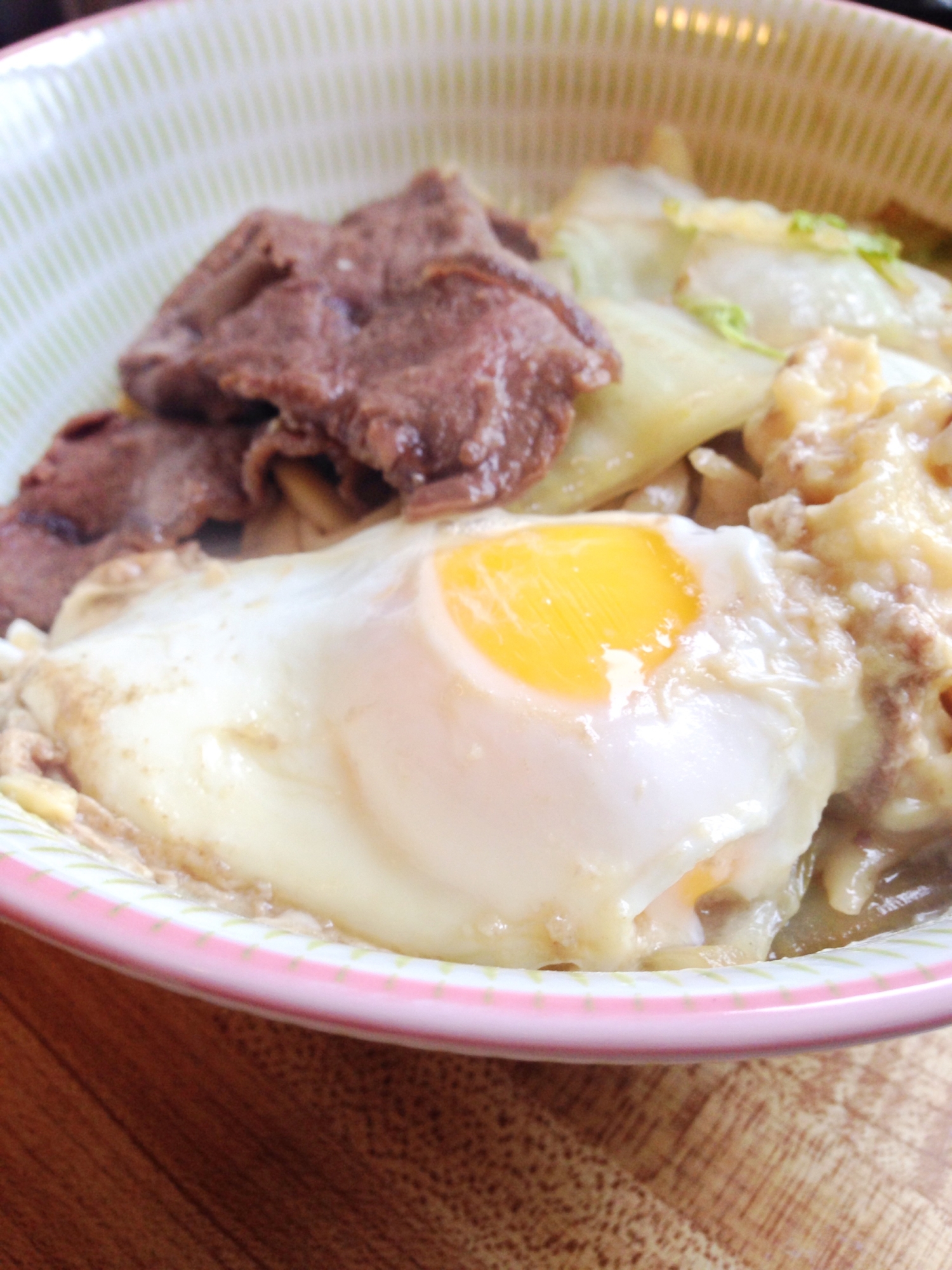 簡単☆アツアツ！すき焼きうどん♪