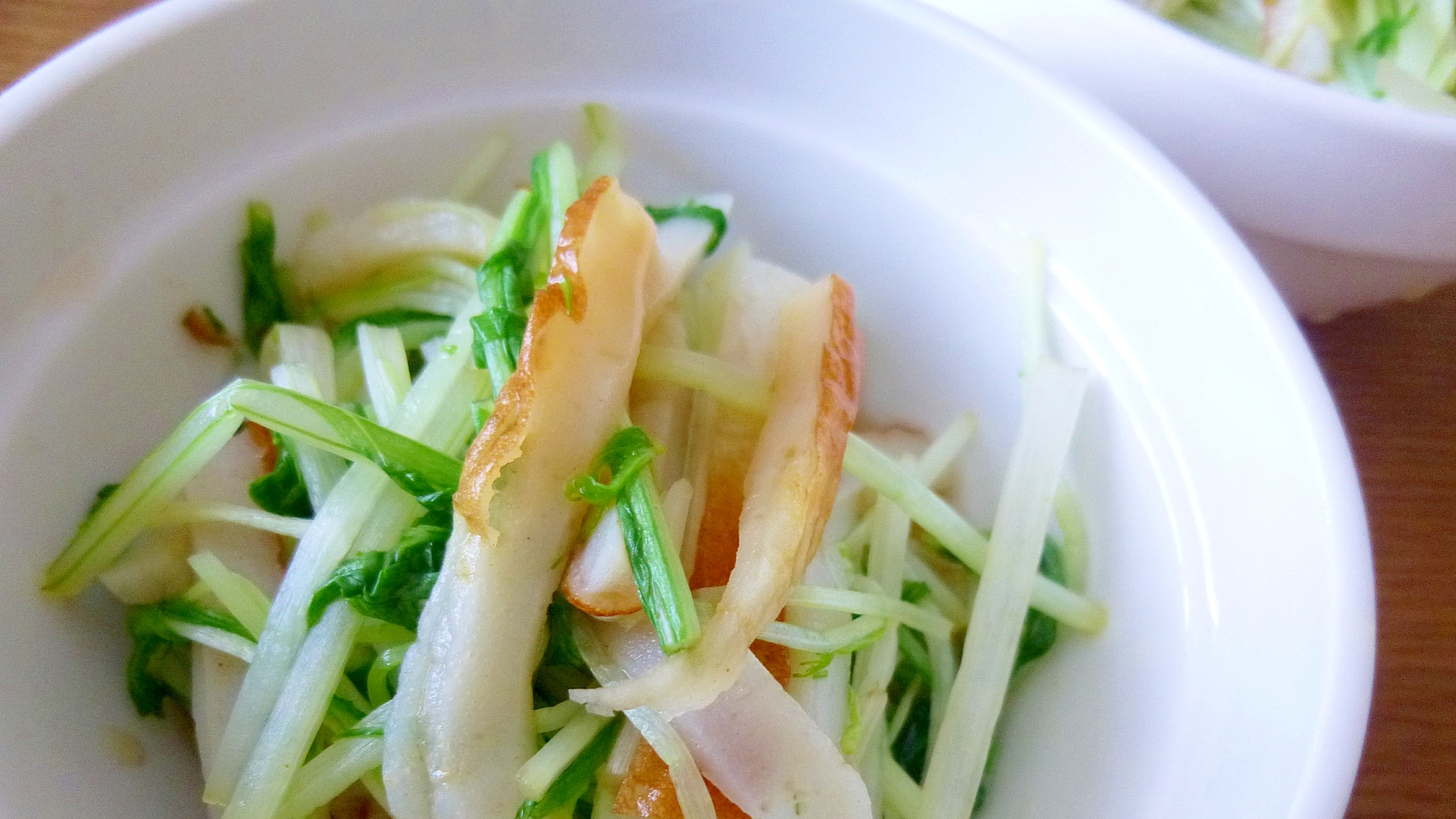 レンジで水菜とちくわのお浸し