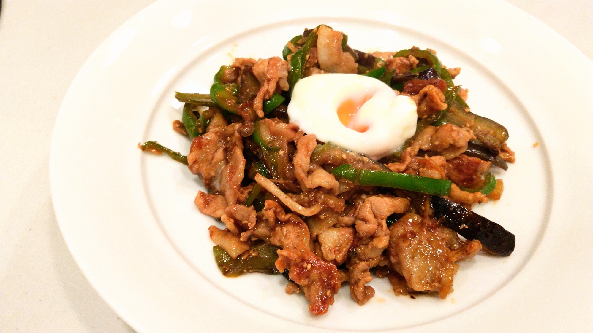 市販の甘味噌で！豚肉と野菜の甘味噌炒め