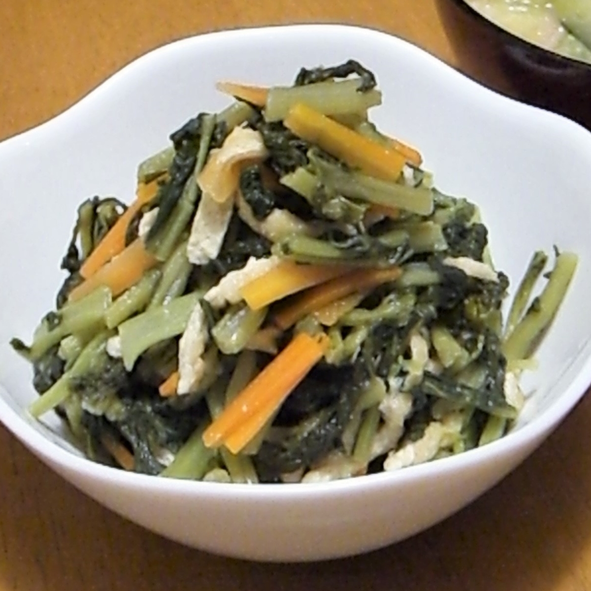 小松菜と根菜の炒め煮