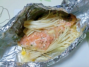 鮭とえのきの洋風ホイル焼き レシピ 作り方 By Aoi 楽天レシピ