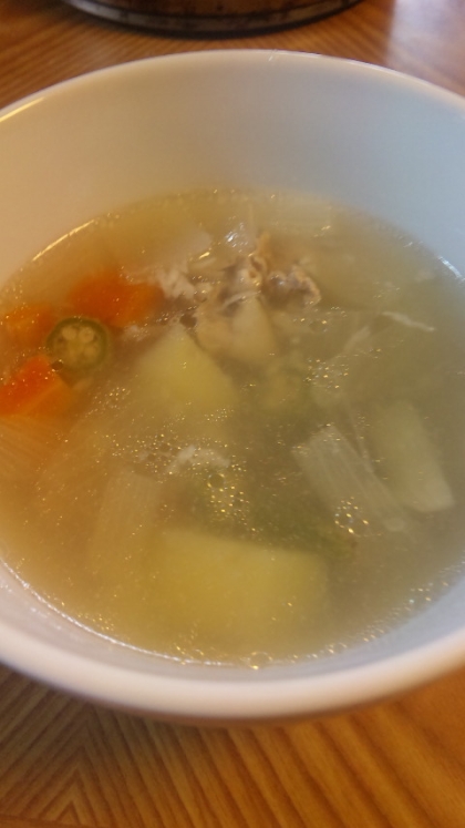 写真ではとろろがあまり見えませんが…野菜の甘みを感じるスープで美味しかった♪
ベジブロスを初めて知り、今回は使えませんでしたが、何かの折りに作ってみたいです。
