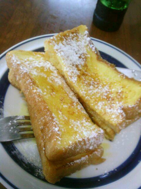 レンチンしてから焼く　チーズフレンチトースト