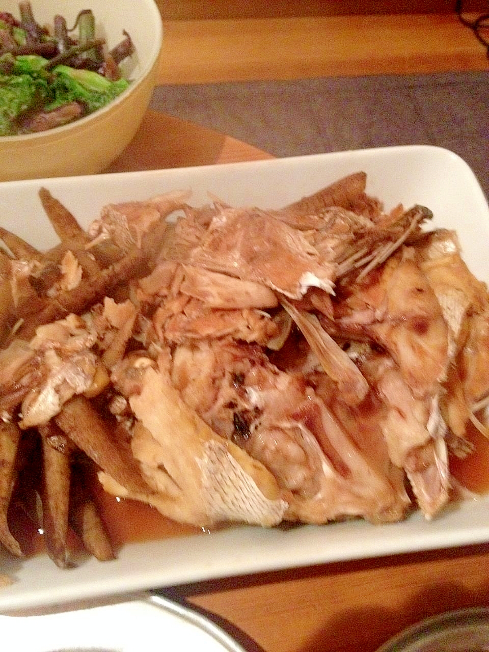 鯛あらと牛蒡の煮付け 圧力鍋レシピ レシピ 作り方 By Macman3737 楽天レシピ