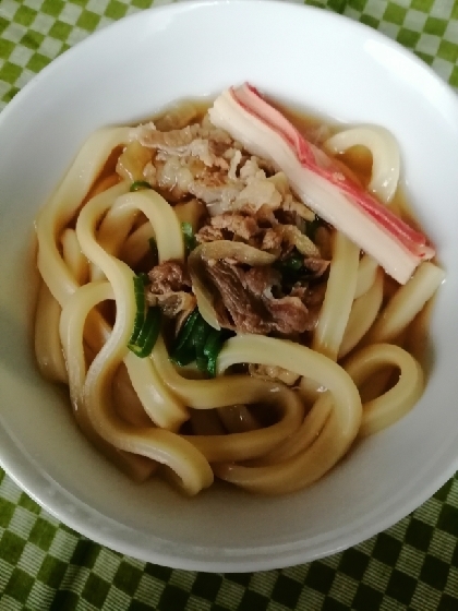 牛せせりで、肉うどん