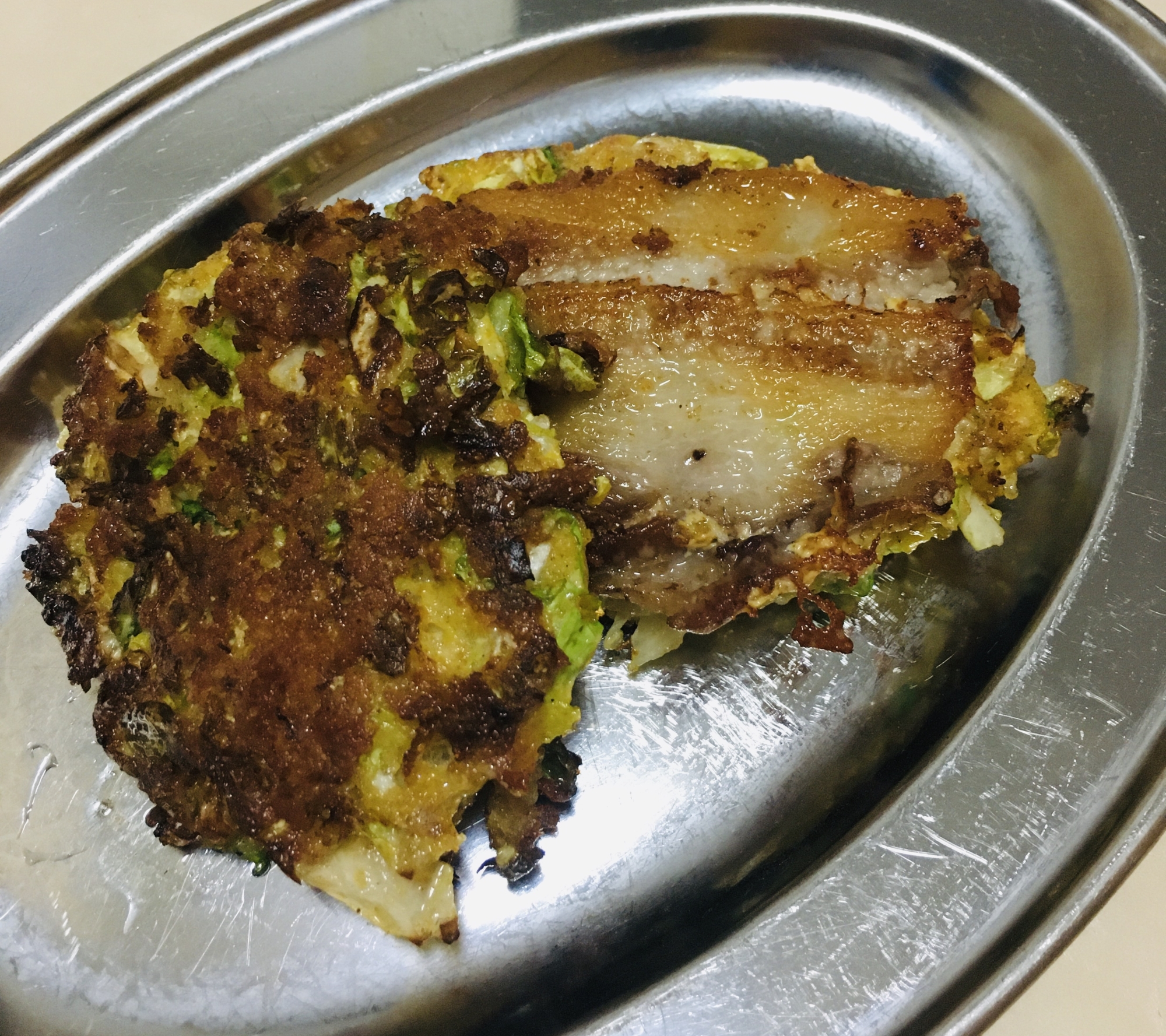 パン粉を捨てるな！使い切れ　キャベツ焼き
